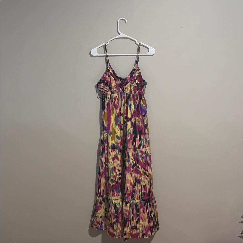 Speed Control NY Yellow/Purple Patterned Dress- M
